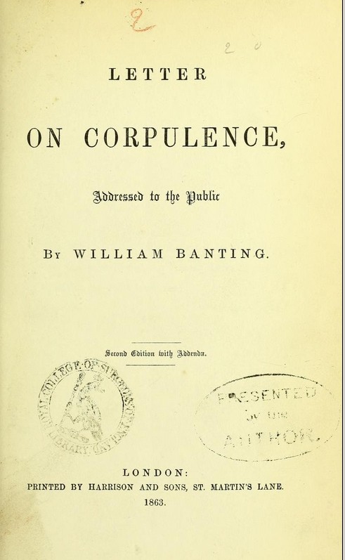 Letter on Corpulence